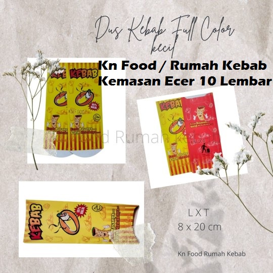 

Kemasan box Kebab Full Colour Besar Ecer 10 Lembar Include kertas tarikan