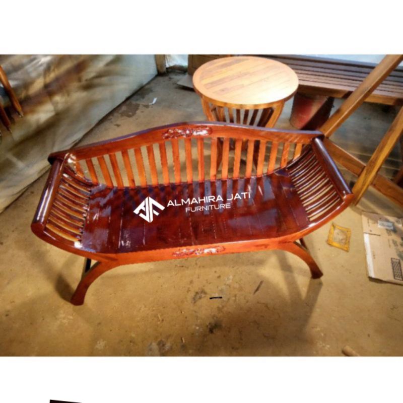 PROMO BANGKU YUYU KAYU JATI SANDARAN JARI JARI || BANGKU KURSI TERAS YUYU KAYU KAYU JATI