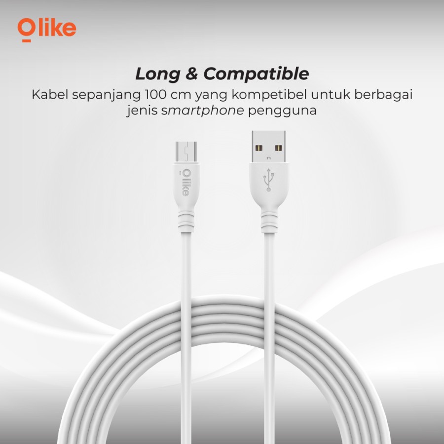 Olike PVC Micro Port Kabel USB Data 1m Length D301