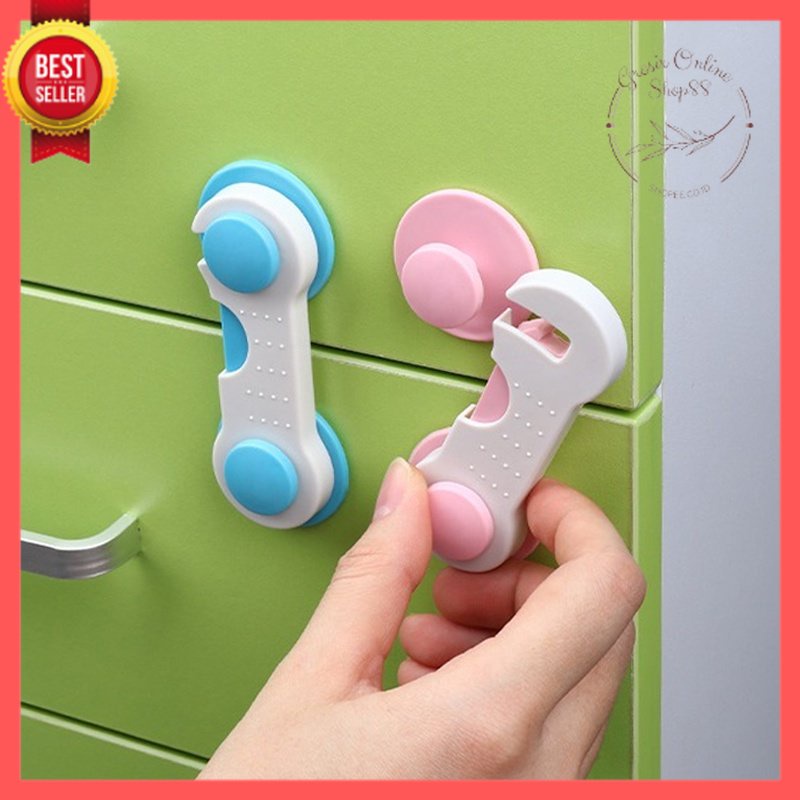 GOS -B410- Pengaman Pintu Laci Lemari - Baby Safety Lock Cantolan Pintu - Kunci Pengaman Pintu Laci Lemari Pakaian