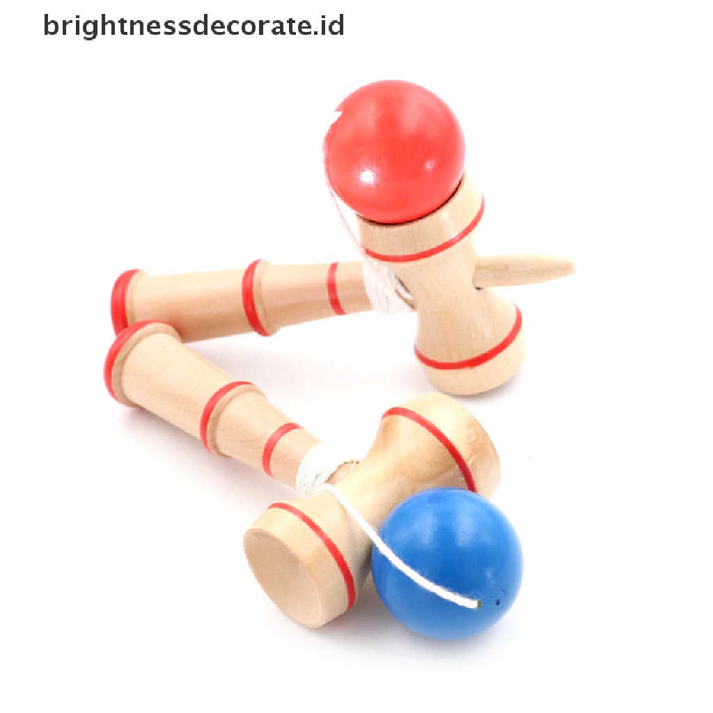 [Birth] Kid Kendama Ball Mainan Edukasi Keterampilan Kecakapan Keseimbangan Permainan Kayu Tradisional Jepang [ID]