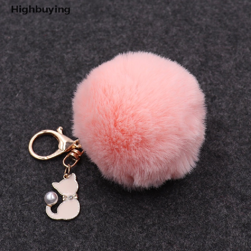 Hbid Gantungan Kunci Kucing Pompom Lucu Bulu Halus Key Ring Bag Pernak Pernik Mobil Hadiah Pesta Perempuan Glory