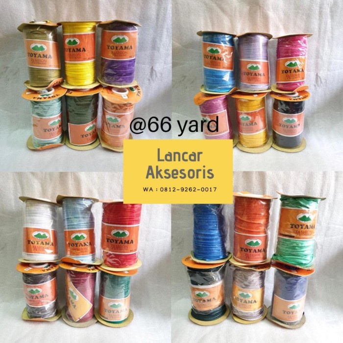 Kain Bisban Isi / Satin Bias Tape / Lis Baju Per 1 Rol @66 Yard Toyama