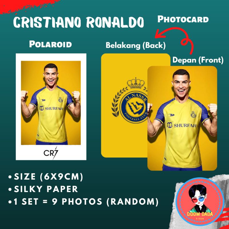 Photocard Polaroid Cristiano Ronaldo Al Nassr / Kartu Bola