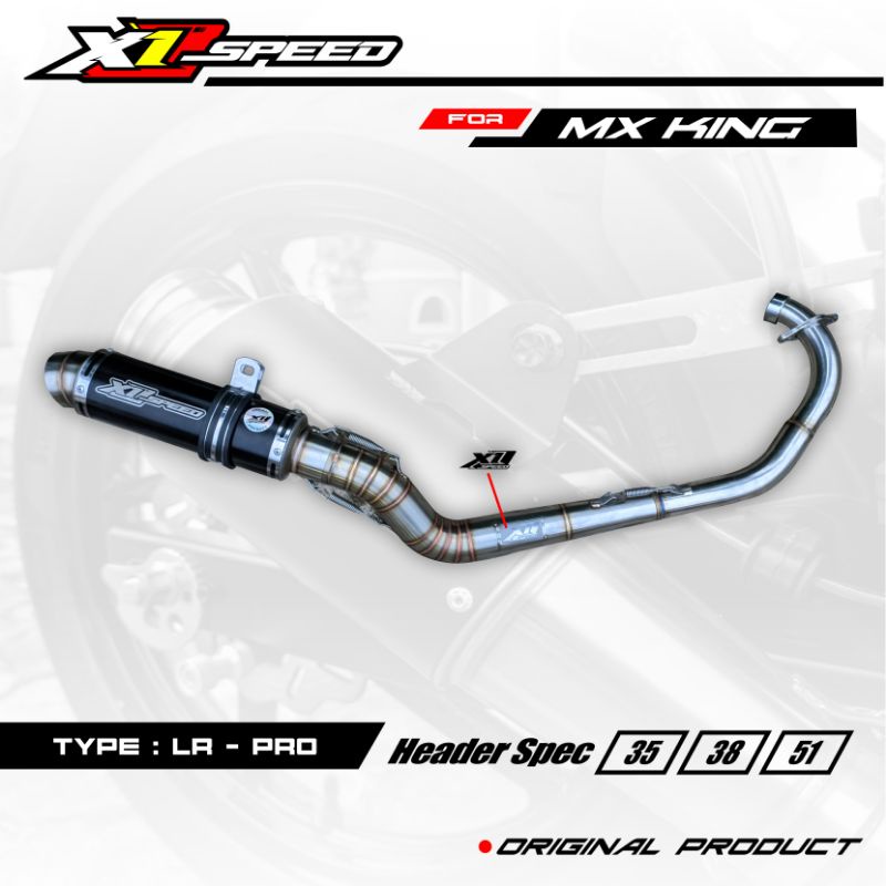 Knalpot MX king leher type Malaysia Styel slinser Bulat original X1Speed