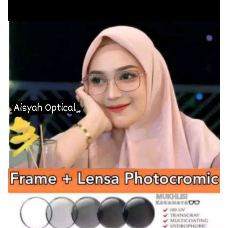 FRAME KACAMATA PHOTOCROMIC| kacamata anti radiasi bluerey| fashion cewek cowok
