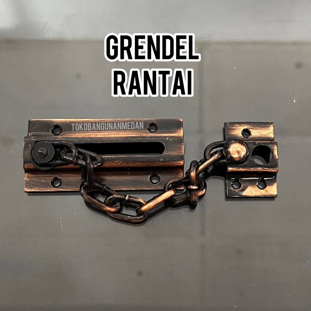 GRENDEL RANTAI ANTIK / GERENDEL RANTAI KUNCI PINTU STAINLESS TEBAL