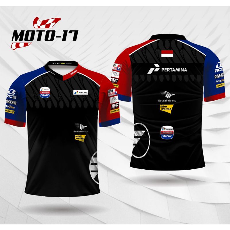 Jersey Moto GP Mandalika racing/kaos tim moto gp lengan pendek/panjang free Costum nama