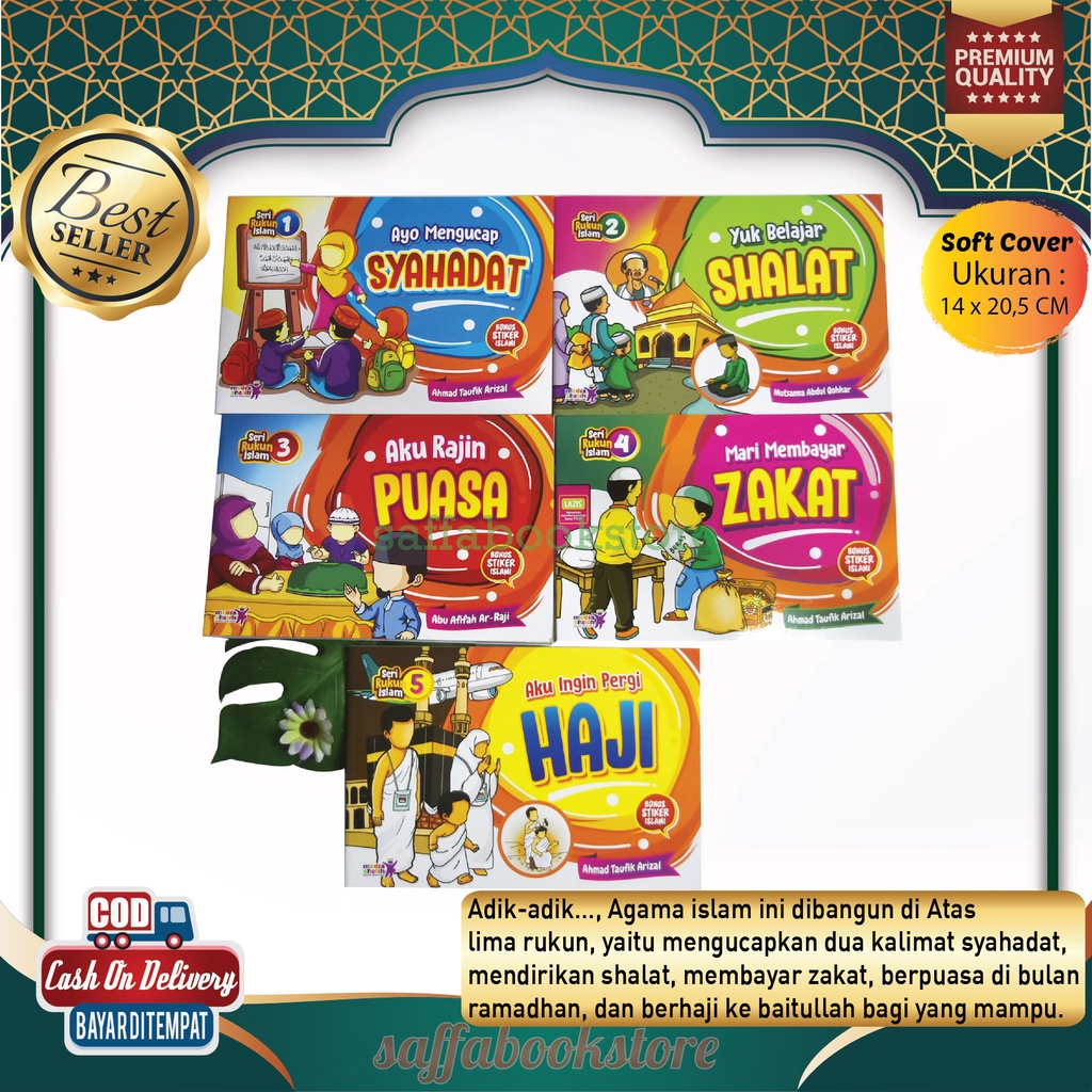 Buku Anak Islam Suka Membaca Buku Anak Islam Suka Membaca Seri Rukun Islam Komplit 1set Isi 5 Penerb