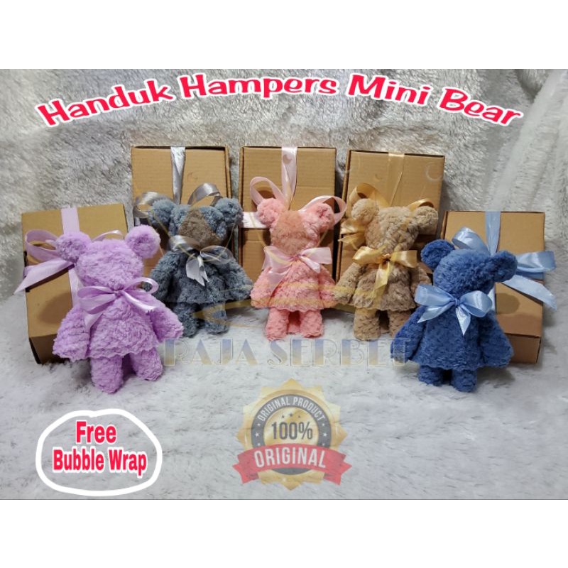 Handuk Sport Polos Handuk Souvenir Hampers uk 35×75 cm / 30x30 cm - TEDDY BEAR GIFT