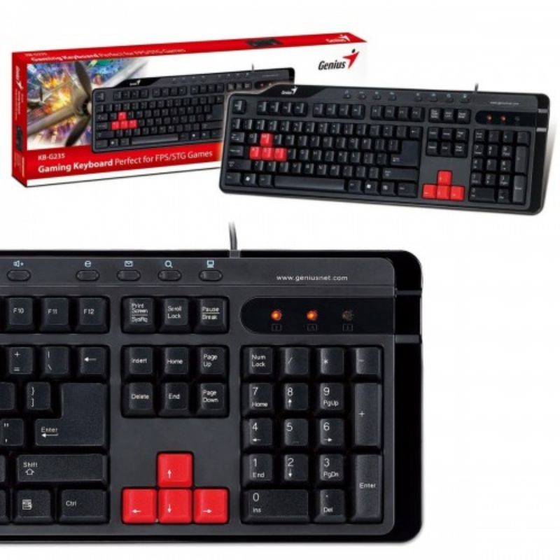 Keyboard Genius Gaming USB KB-G235 PERFECT FOR FPS AND STG GAMERS