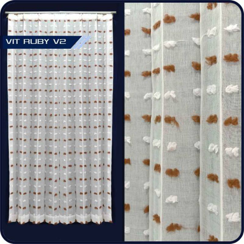 Holly Dstore Vitrase Gorden Tirai Lapisan Dalaman Selambu Dalaman Gorden Tirai Pintu Gorden Tirai