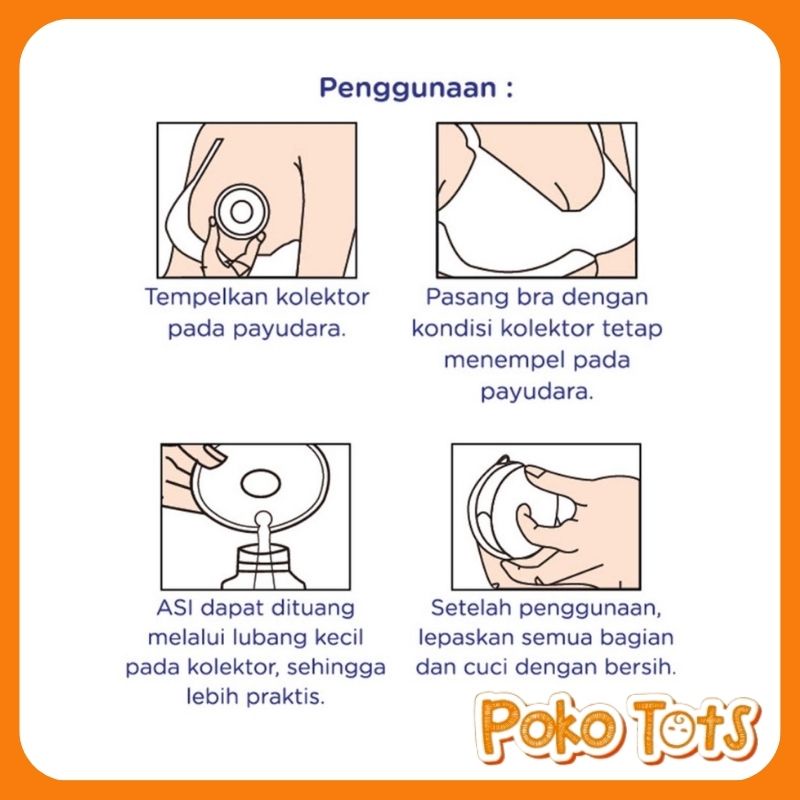 Baby Safe Wearable Breast Milk Collector Isi 2 pcs Wadah Untuk Penampung Asi