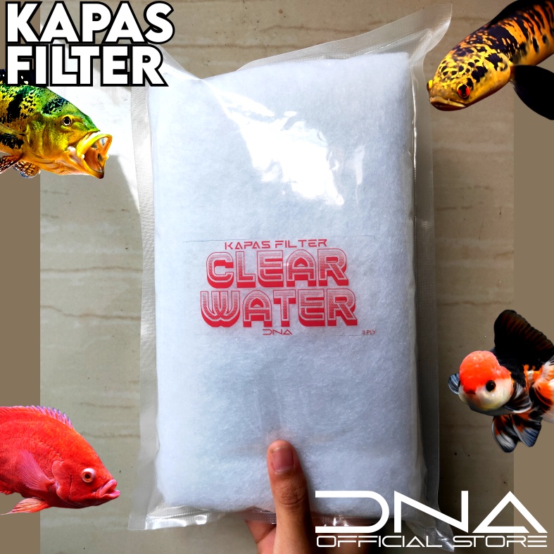 KAPAS FILTER 3PLY untuk menjernikan air aquarium CLEAR WATER kapas busa untuk segala jenis ikan Channa Arwana Louhan Oscar Pbass Koi Koki dakron