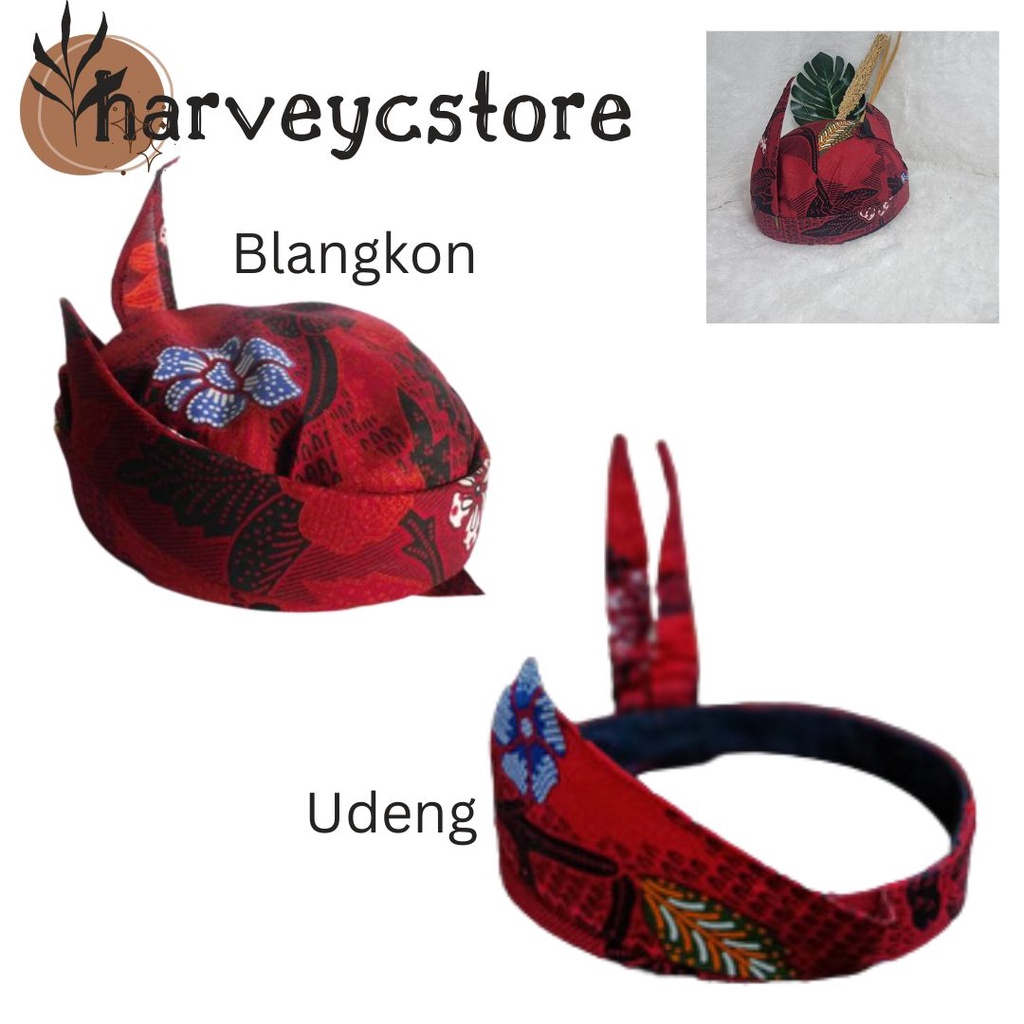 UDENG MADURA / UDENG SAKERA  / UDENG INSTAN TINGGAL PAKAI / BLANKON MADURA / BLANGKON MERAH MADURA J