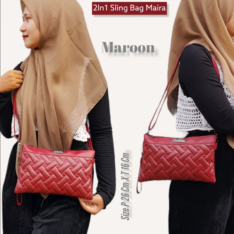 MAIRA SLING BAG 2 RUANG FREE 2 TALI