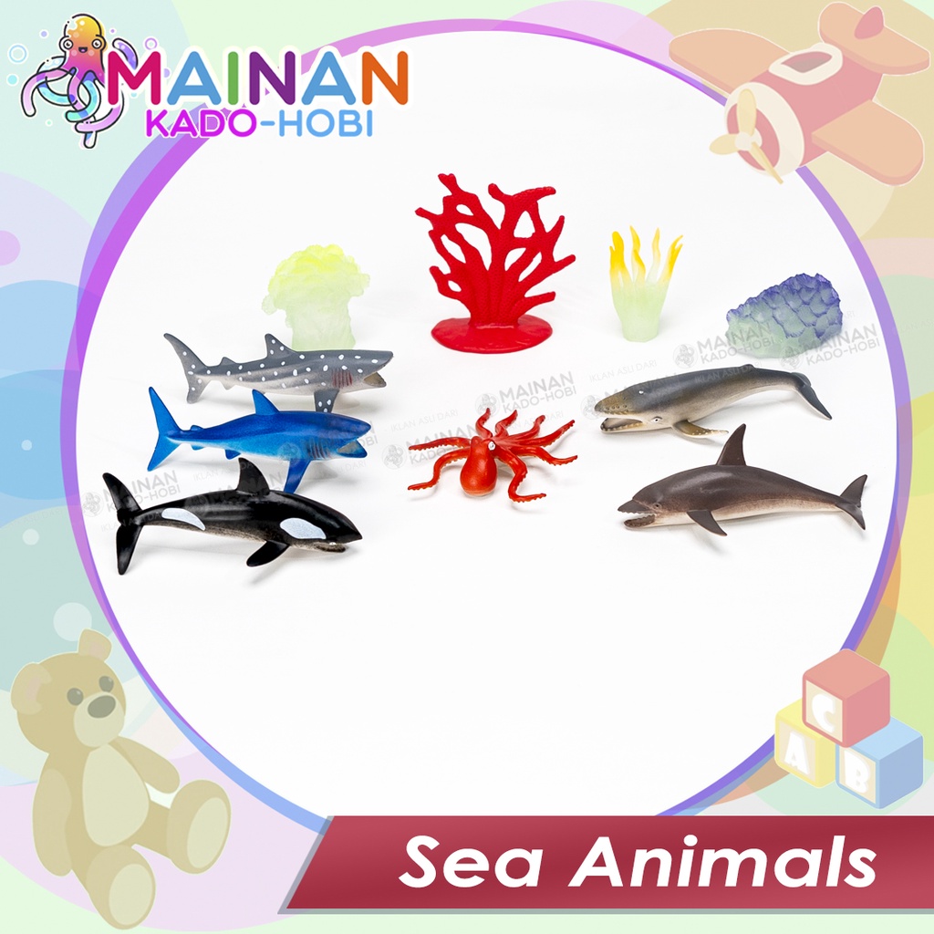 MAINAN ANAK EDUKASI MINIATUR HEWAN LAUT IKAN SEA ANIMAL