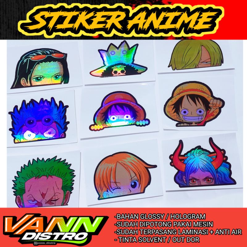 Stiker anime one piece