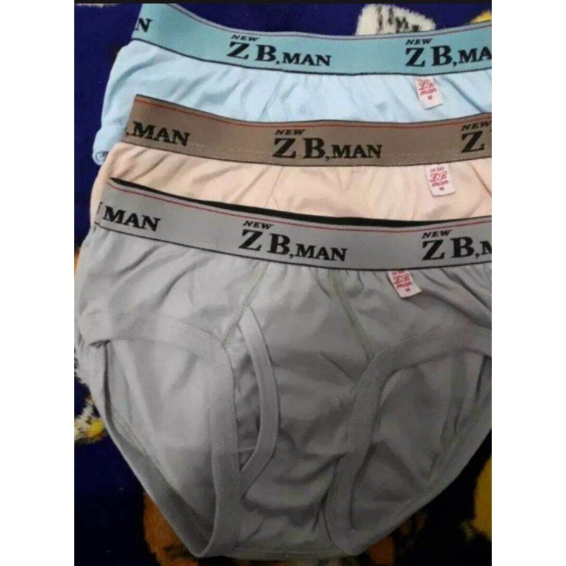 Celana Dalam Pria Dewasa ZB MAN 3 Pcs Karet Boxer