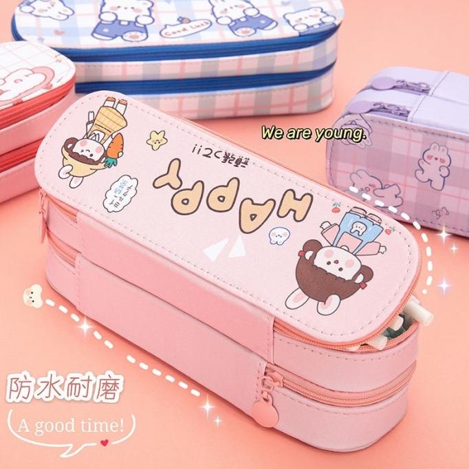 

25611 TEMPAT PENSIL ANAK PEREMPUAN DOUBLE LAYER KARTUN INS KOREA LUCU UH654OIK