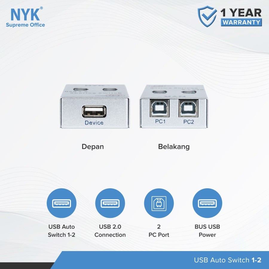 Trend-USB NYK Sharing Switch 2 PORT / 4 PORT USB Auto Data Switch