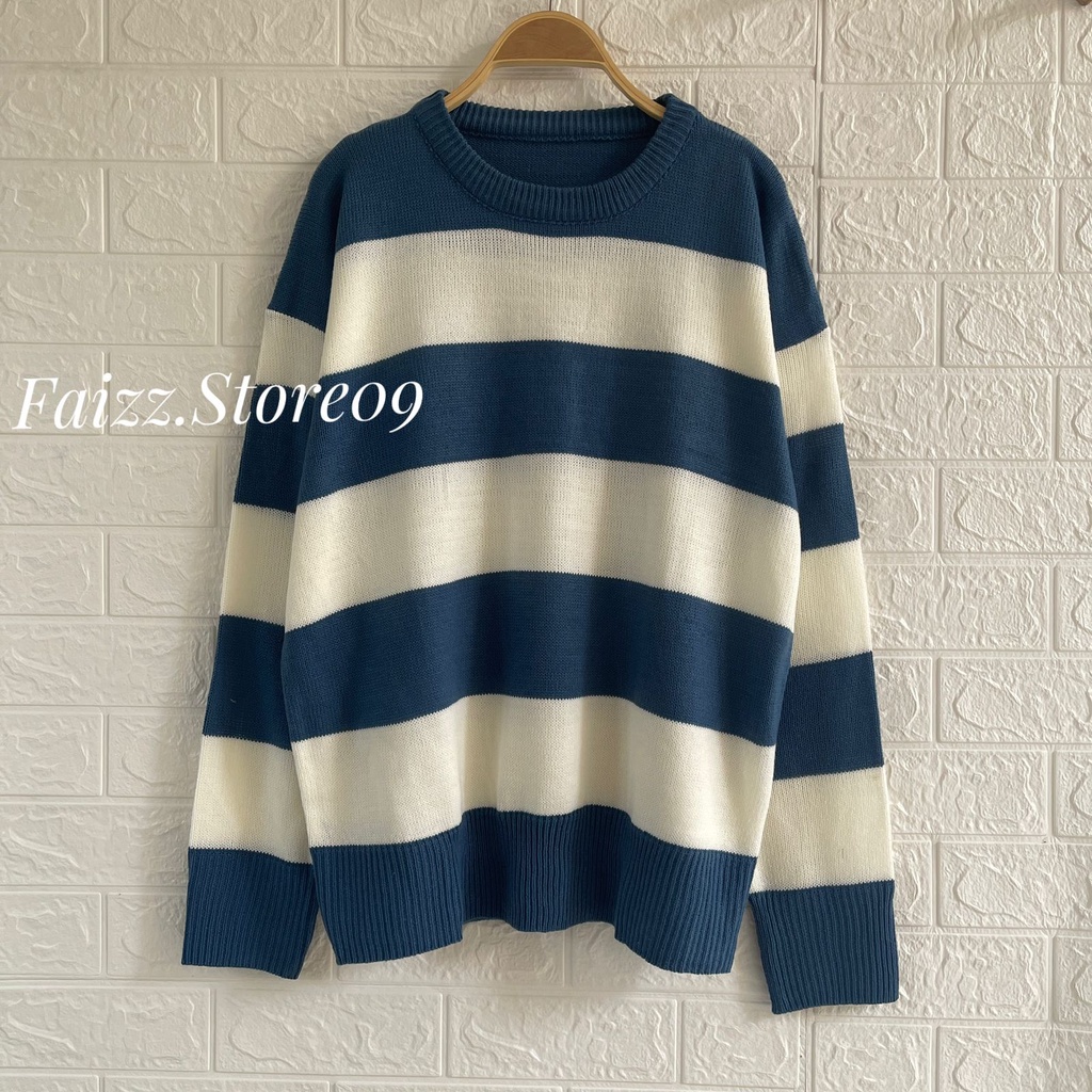 SWEATER RAJUT OVERSIZE HANABI MOTIF BLASTER ATASAN LENGAN PANJANG KNITTED OVERSIZE WANITA