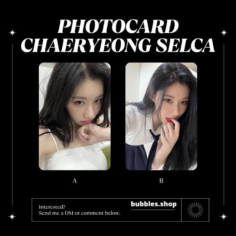 PHOTOCARD UNOFFICIAL CHAERYEONG ITZY SELCA