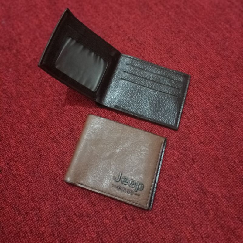 DOMPET PRIA MODEL LIPAT PENDEK KULIT JEEP BULUO IMPORT