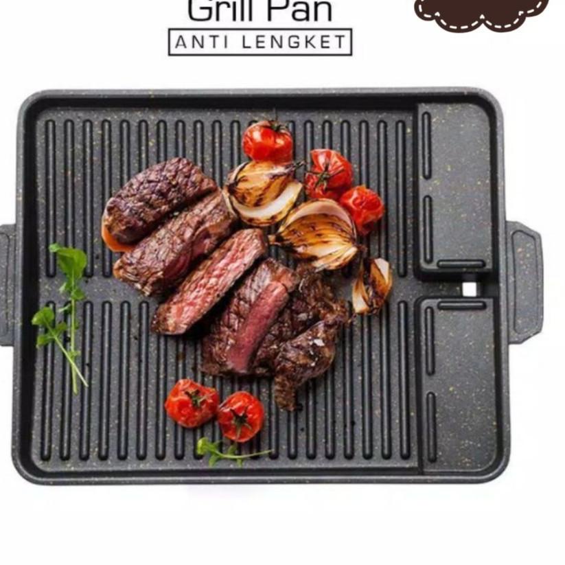 Depan LT- [1000GR] [ YAKINIKU ] UGO KOREAN BBQ Grill Pan Baeque Alat Pemanggang