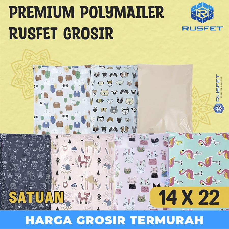 

POLYMAILER AMPLOP PLASTIK PACKING TERMURAH UKURAN 14CM x 22CM SATUAN