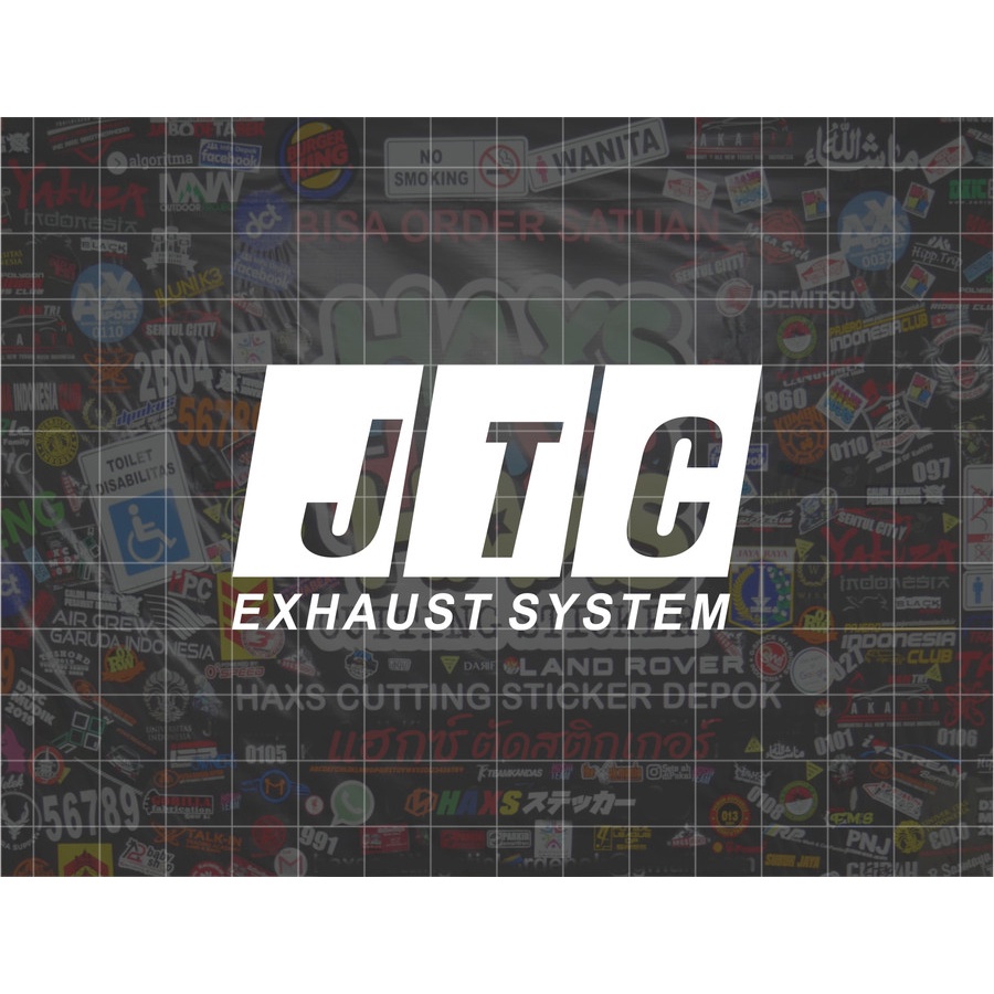 Cutting Sticker JTC Exhaust System 8 Cm Untuk Mobil