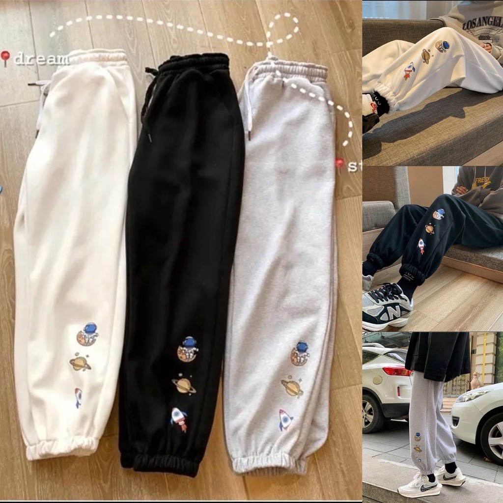 JOGGER PLANETE CELANA PANJANG WANITA  CELANA KOREAN STYLE WANITA