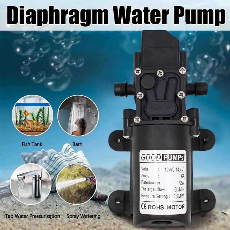 pompa DC 12V 65W 72W 80W 100W high pressure pompa air misting sprayer pompa booster dorong mesin cuc