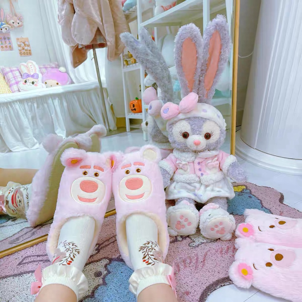 SANDAL RUMAH WINNIE THE POOH PIGLET LOTSO PINK SEPATU KAMAR LUCU