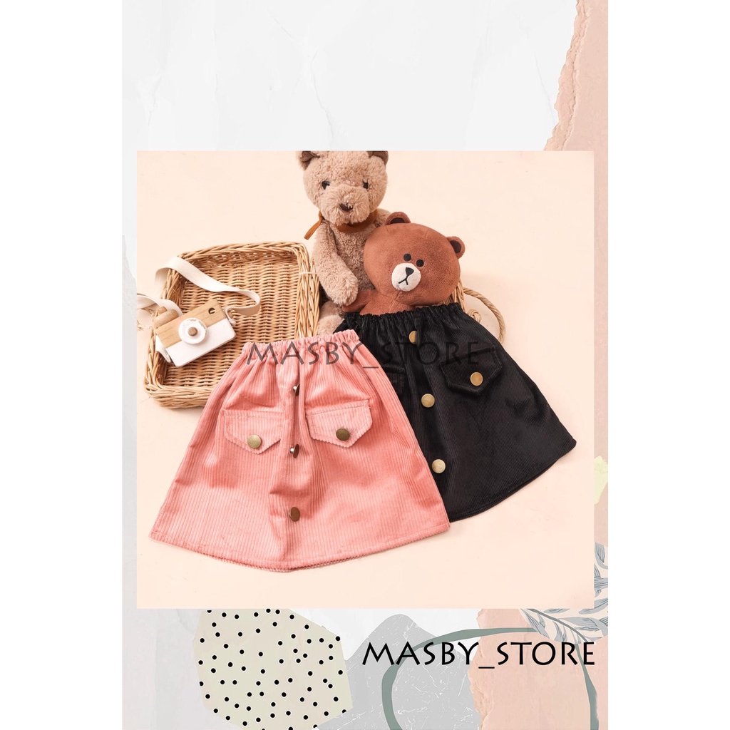 Rok mini anak Perempuan 1sampai 2 Tahun TERBARU "Rok kancing"