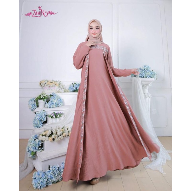 GAMIS OUTER ZAHIN ORI // AZZUHRA DRESS BORDIR Ori BY ZAHIN // GAMIS MEWAH