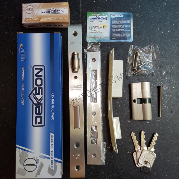Pengaman Mortise Lockcase Dekkson 84030 + Cylinder Mts Il Dl Kunci Pintu Pelor