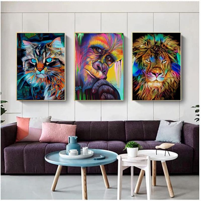 (HARGA 1SET) WallDecor Dinding SET ANIMAL GRAFITI Ruang Kamar Ruang Tamu//Hiasan Dinding SET Animal 