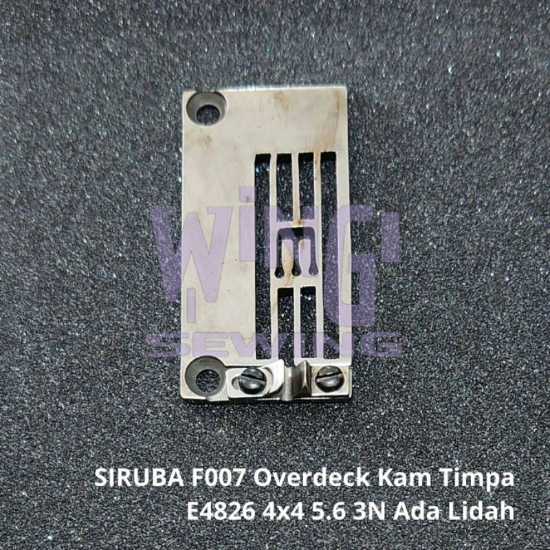 E4826 SIRUBA F007 4x4 5.6MM 3 Jarum Plat Mesin Jahit Overdeck Kam