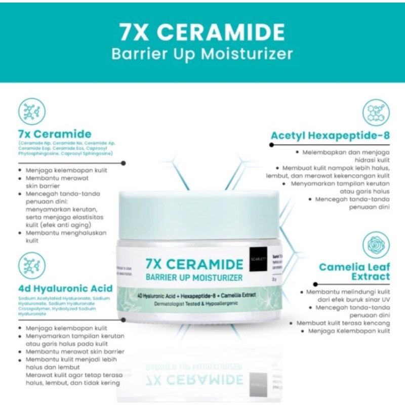 Scarlett 7x Ceramide Barrier Up Moisturizer 20gr