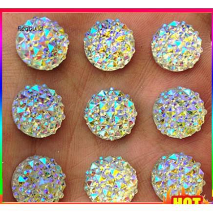 12mm  AB Resin Flatback Rhinestones for Henna and Crafts