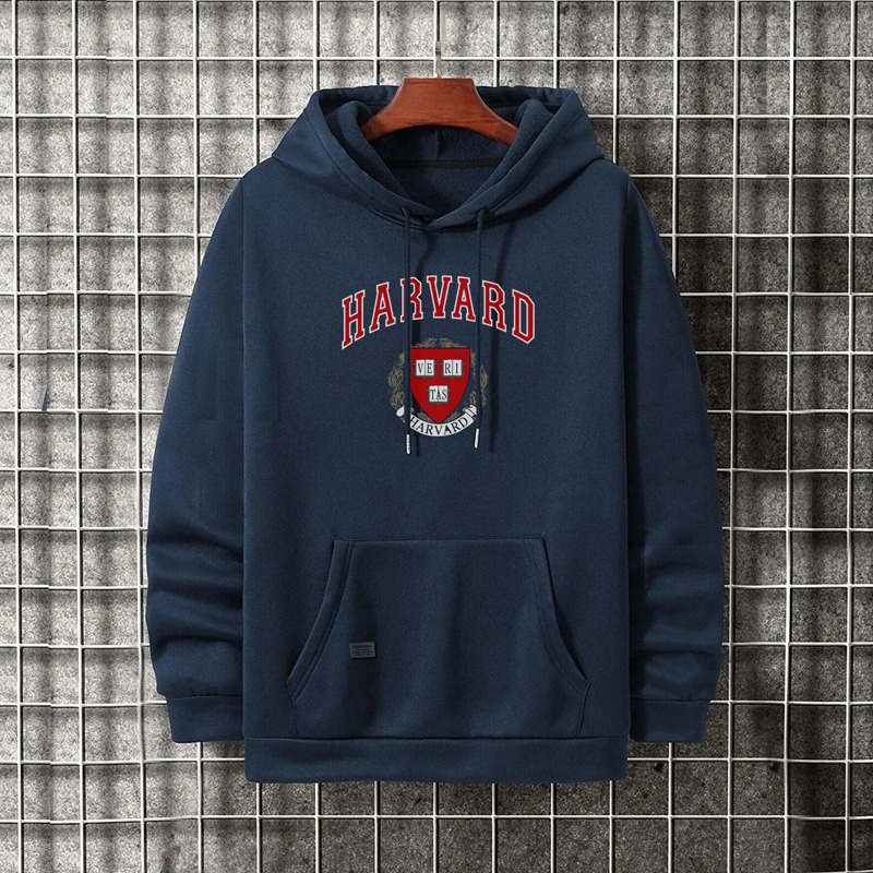 Parisdivarious Sweater Hoodie Jemper (Bordir) Harvard Bahan Fleece Size S - XXL (Pria &amp; Wanita)