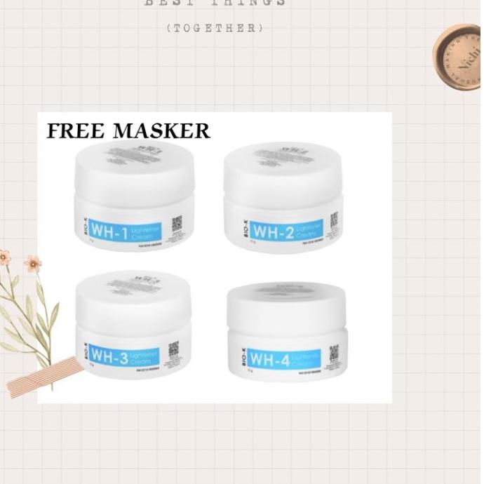 ➻ BIO KUSUMA BEAUTY WH 1 WH 2 WH 3 WH BRIGTENING - CREAM MALAM 10 gr ♂