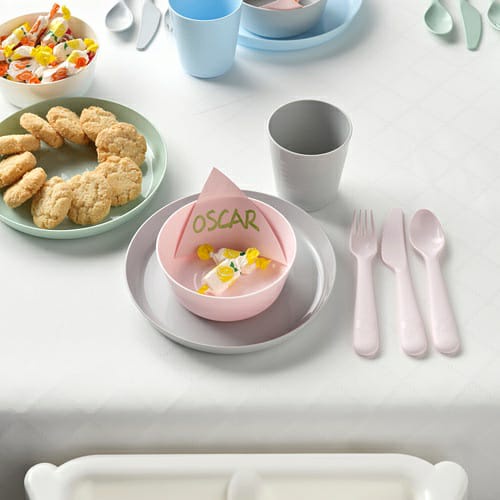 ~ PIYOSHI08 ~ Piring Mangkok Mug Gelas Sendok IK34 K4L4S Set Peralatan Makan Anak Bayi Bahan Plastik ikea PD146