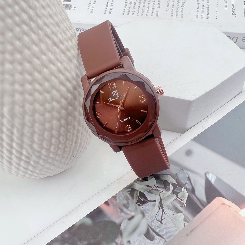 COD✅ Jam Tangan Wanita Fashion Rubber Analog Quartz Watch Gaya Korea Jam Tangan Cewek Harga Grosir   S1266