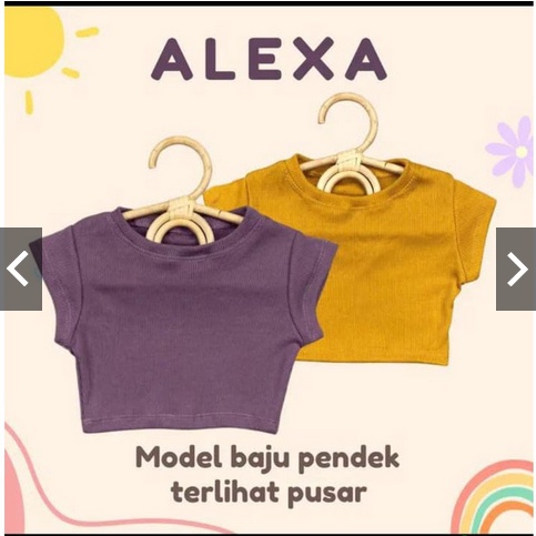 Kaos Anak Alexa Crop Tee Anak / Atasan Anak Perempuan Usia 1-5 tahun