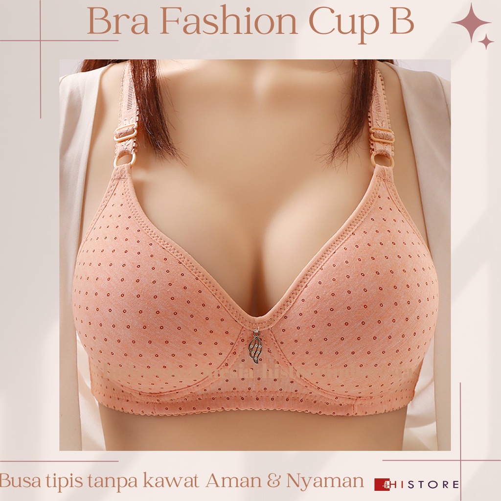 [HI] Bra BH FASHION Wanita CUP 3/4B Premium Busa Tipis Tanpa Kawat Sangat Nyaman S200