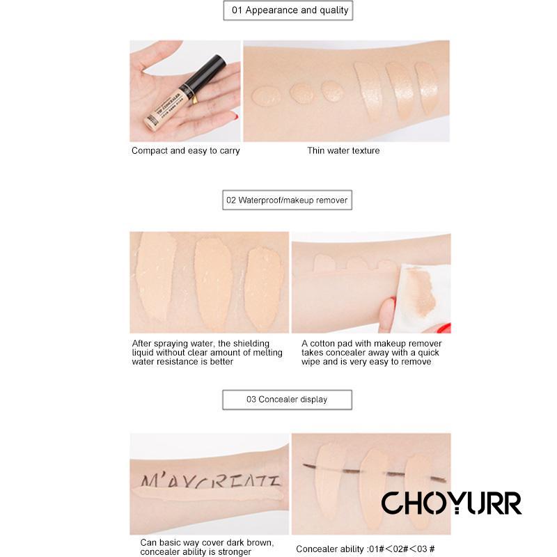 【COD】Cream Concealer Waterproof Full Cover Pores Dark Circles Oil-control Concealer Natural Color Lightweight Fit-CH