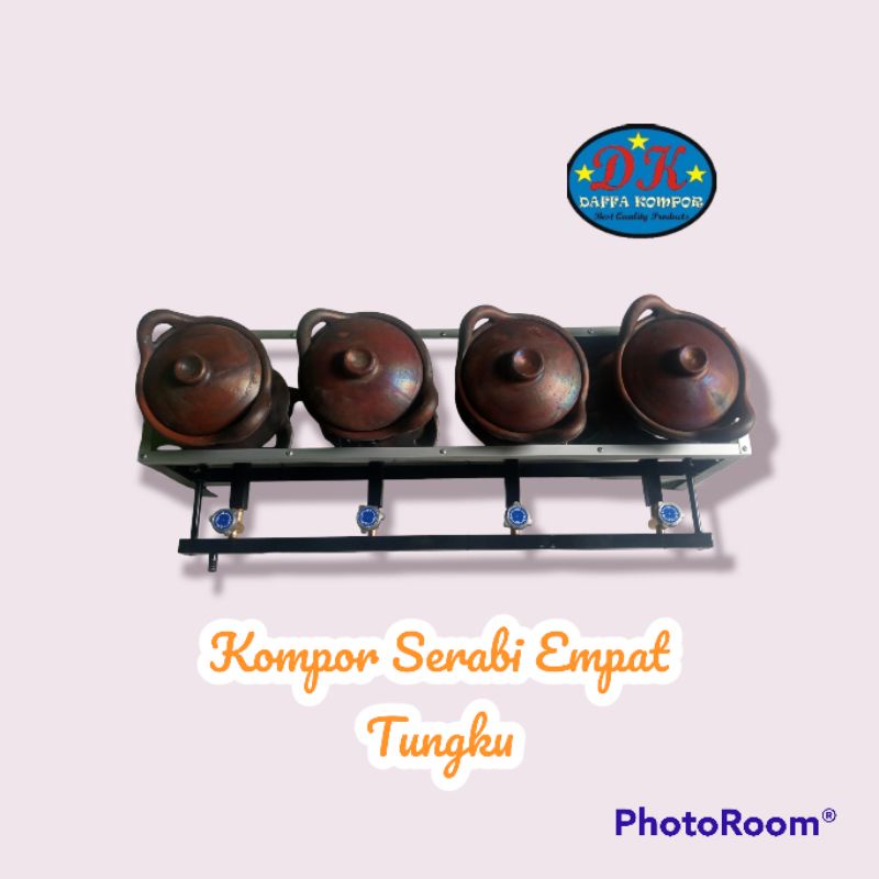 KOMPOR SERABI surabi 4 TUNGKU PANJANG PLUS CETAKAN SERABI TANAH