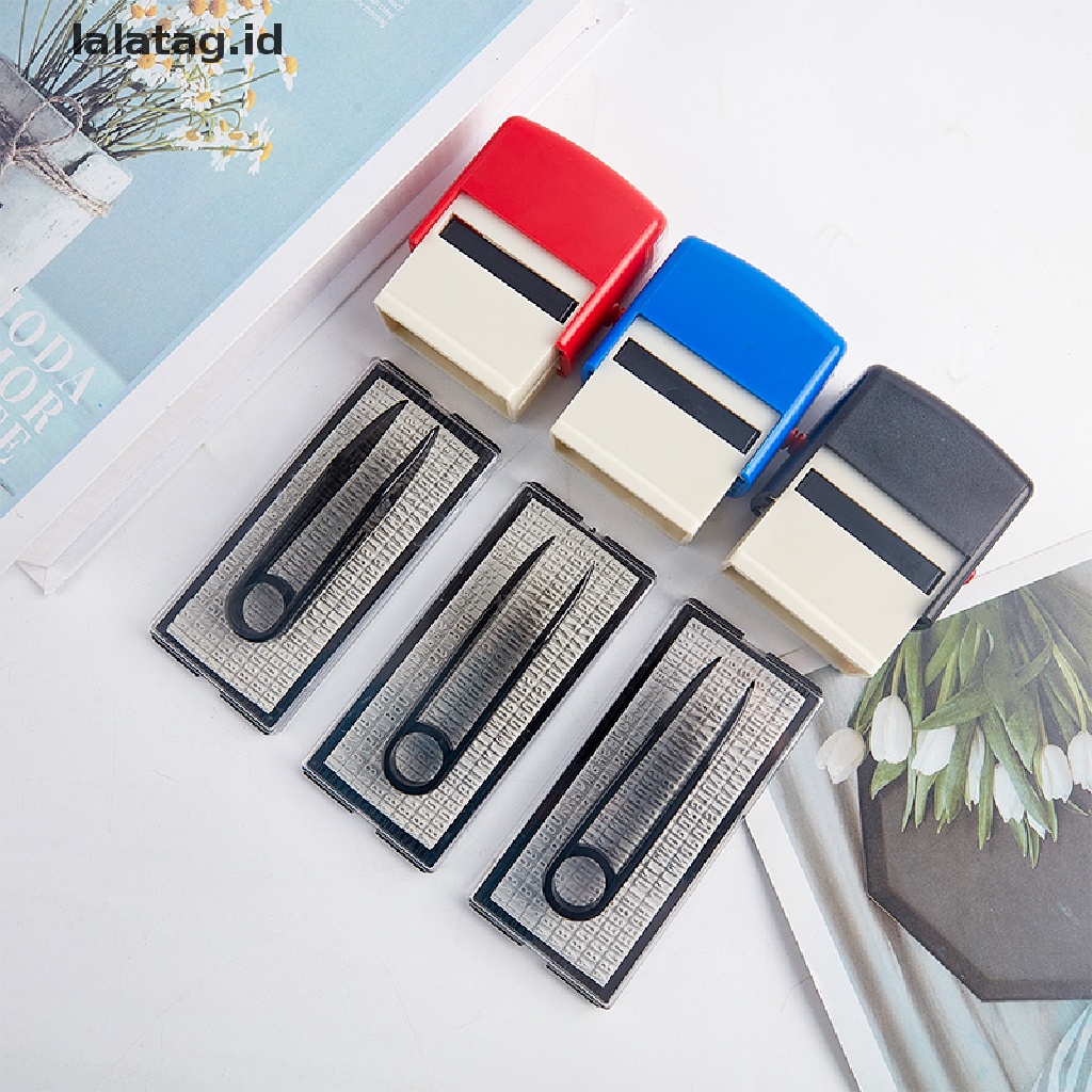 [lalatag] Rubber Stamp Kit DIY Custom Personalized Self Inking Alamat Usaha Nama Nomor Huruf Stamp Kerajinan Tangan Pring Rubber Stamp [ID]